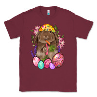 Burgundy Rabbit And Carrot Easter Classic Tee - BundleAndBundleShop