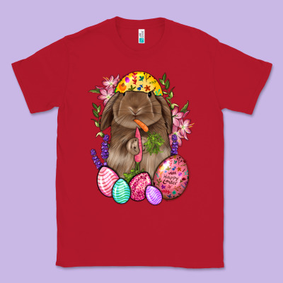 Rabbit And Carrot Easter Classic Tee Designed By Bundleandbundleshop