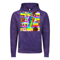 Cloud Purple Pride lgbtq hands with cowhide seamless pattern Vintage Hoodie - BundleAndBundleShop