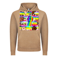 Vintage Coffee Pride lgbtq hands with cowhide seamless pattern Vintage Hoodie - BundleAndBundleShop
