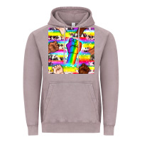 Vintage Zinc Pride lgbtq hands with cowhide seamless pattern Vintage Hoodie - BundleAndBundleShop