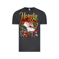 Vintage Black Howdy Santa Vintage Tee - BundleAndBundleShop