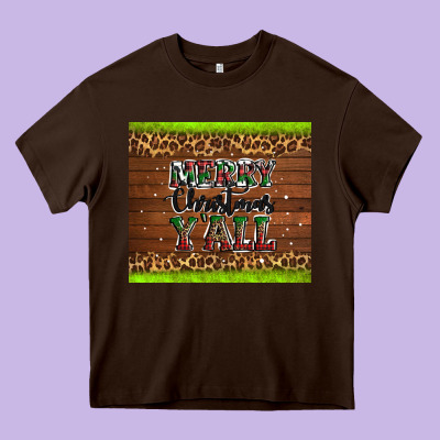 Merry Christmas Y'all Heavy Core Tee Designed By Adodesignshop