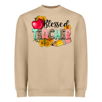 Blessed Teacher Heavyweight Sweatshirt | Teevron