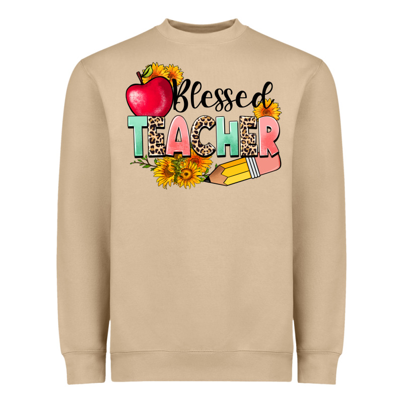 Blessed Teacher Heavyweight Sweatshirt by NancyCooperArtShop | Teevron