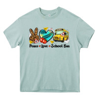 Arona peace love school bus Heavy Core Tee - NancyCooperArtShop