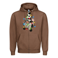 Chestnut christmas cow gnome Zipper Hoodie - CowGirlArtShop