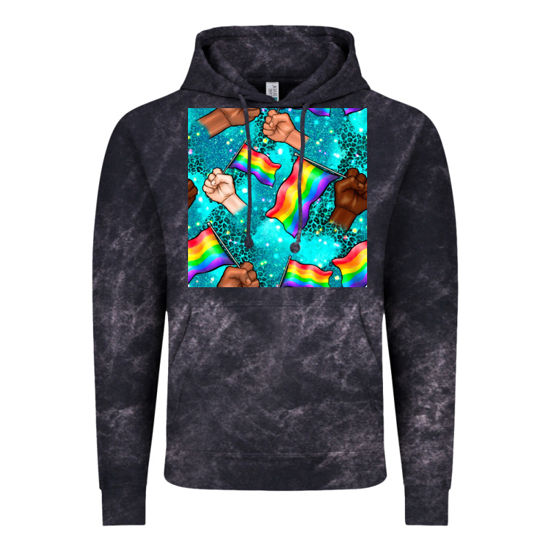 Pride Lgbtq Hands With Flag Seamless Pattern Vintage Hoodie by BundleAndBundleShop | Teevron