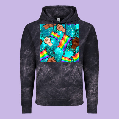 Pride Lgbtq Hands With Flag Seamless Pattern Vintage Hoodie Designed By Bundleandbundleshop