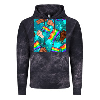 Cloud Black Pride lgbtq hands with flag seamless pattern Vintage Hoodie - BundleAndBundleShop