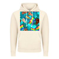 Vintage Artic Pride lgbtq hands with flag seamless pattern Vintage Hoodie - BundleAndBundleShop