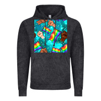 Vintage Black Pride lgbtq hands with flag seamless pattern Vintage Hoodie - BundleAndBundleShop