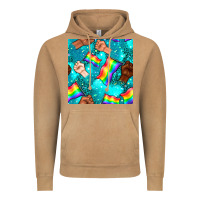 Vintage Camel Pride lgbtq hands with flag seamless pattern Vintage Hoodie - BundleAndBundleShop