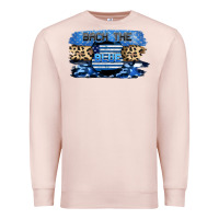Pale Pink Back the blue Premium Sweatshirt - FaDigitalArtStudio