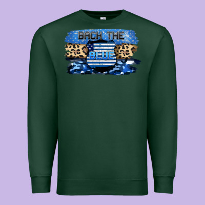 Back The Blue Premium Sweatshirt Designed By Fadigitalartstudio