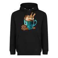 Black Chocolate And Coffee Heavyweight Hoodie - FaDigitalArtStudio
