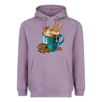Lavender Chocolate And Coffee Heavyweight Hoodie - FaDigitalArtStudio