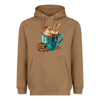 Toasted Coconut Chocolate And Coffee Heavyweight Hoodie - FaDigitalArtStudio
