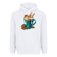 White Chocolate And Coffee Heavyweight Hoodie - FaDigitalArtStudio