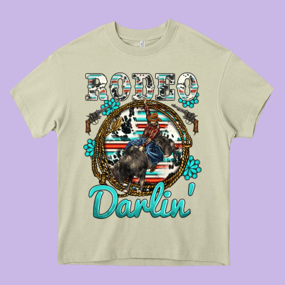 Rodeo Darling Heavy Core Tee Designed By Barkaloodesign