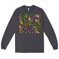 Smoke mardi gras fleur de lis Long Sleeve Tee - RanaPortraitStore