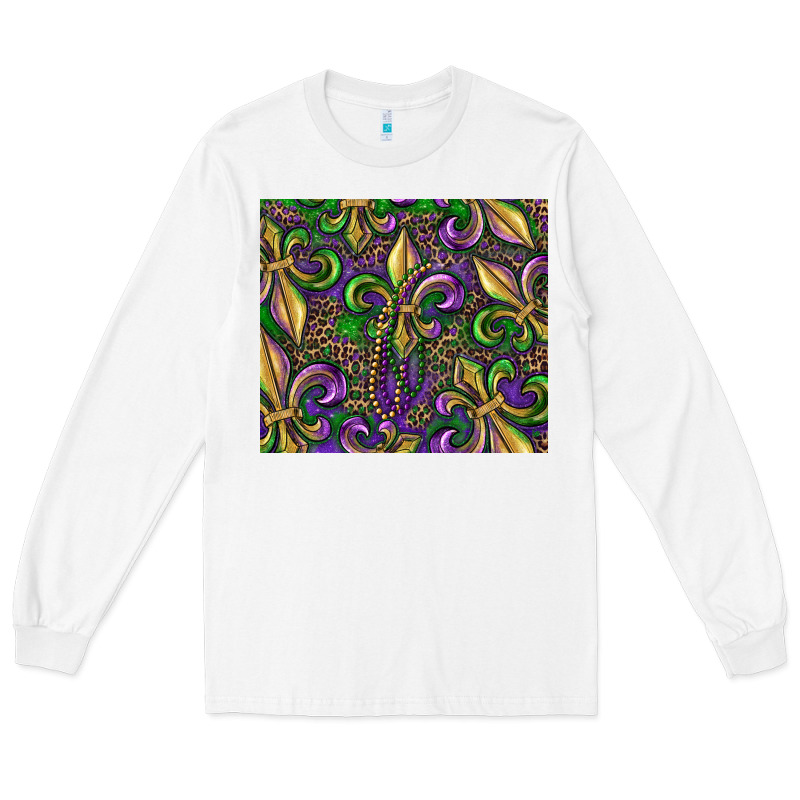 Mardi Gras Fleur De Lis Long Sleeve Tee by RanaPortraitStore | Teevron
