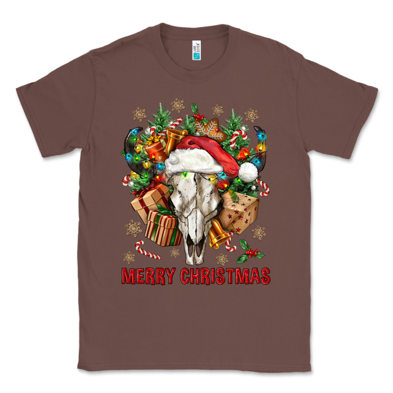 Merry Christmas With Bull Skull Classic Tee by BundleAndBundleShop | Teevron