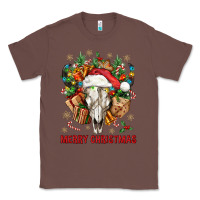 Chestnut Merry Christmas With Bull skull Classic Tee - BundleAndBundleShop