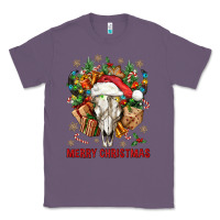 Lavender Merry Christmas With Bull skull Classic Tee - BundleAndBundleShop