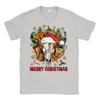 Moon Dust Merry Christmas With Bull skull Classic Tee - BundleAndBundleShop