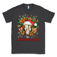 Smoke Merry Christmas With Bull skull Classic Tee - BundleAndBundleShop