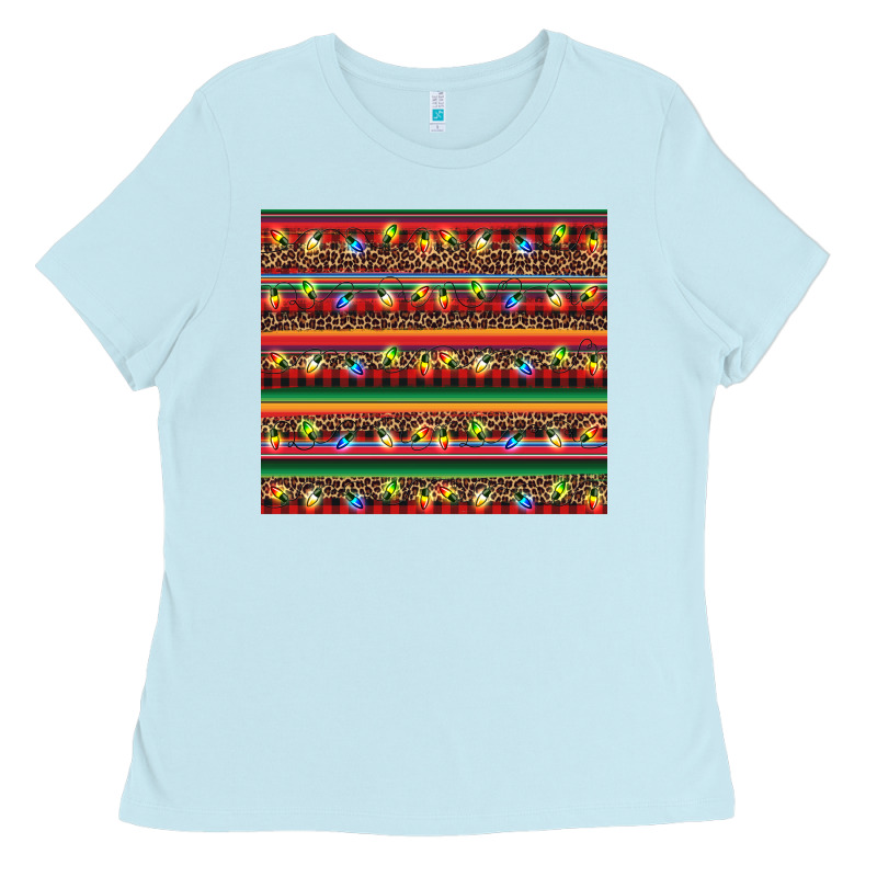 Christmas Lights Serape Ladies Tee by BarkalooDesign | Teevron