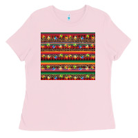 Bubblegum Pink Christmas lights serape Ladies Tee - BarkalooDesign