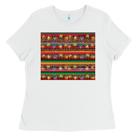 White Christmas lights serape Ladies Tee - BarkalooDesign