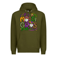 Army Green it's mardi gras y'all gnomes Premium Hoodie - OliviaCreatesArt