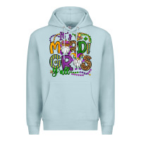 Blue Mist it's mardi gras y'all gnomes Premium Hoodie - OliviaCreatesArt