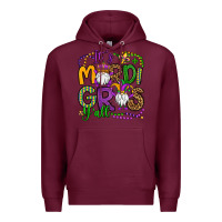 Burgundy it's mardi gras y'all gnomes Premium Hoodie - OliviaCreatesArt