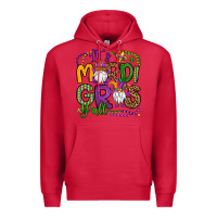 Cardinal it's mardi gras y'all gnomes Premium Hoodie - OliviaCreatesArt