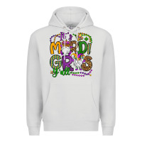 Dove Grey it's mardi gras y'all gnomes Premium Hoodie - OliviaCreatesArt