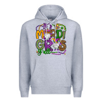 Heather Grey it's mardi gras y'all gnomes Premium Hoodie - OliviaCreatesArt