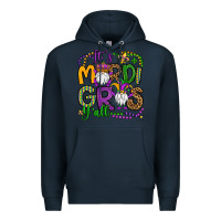 Navy it's mardi gras y'all gnomes Premium Hoodie - OliviaCreatesArt