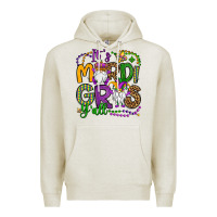 Oatmeal Heather it's mardi gras y'all gnomes Premium Hoodie - OliviaCreatesArt
