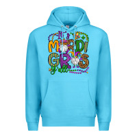 Ocean Blue it's mardi gras y'all gnomes Premium Hoodie - OliviaCreatesArt