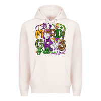 Pale Pink it's mardi gras y'all gnomes Premium Hoodie - OliviaCreatesArt