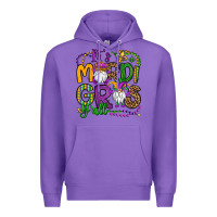 Purple it's mardi gras y'all gnomes Premium Hoodie - OliviaCreatesArt
