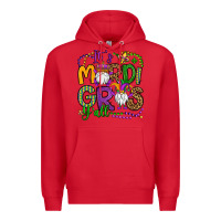 Red it's mardi gras y'all gnomes Premium Hoodie - OliviaCreatesArt