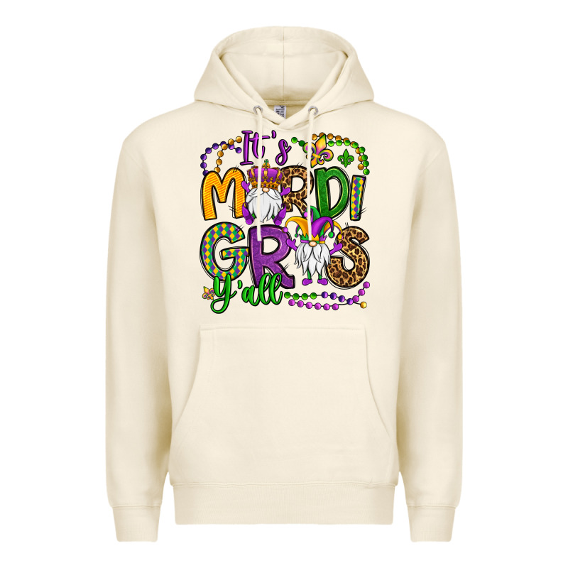 It's Mardi Gras Y'all Gnomes Premium Hoodie by OliviaCreatesArt | Teevron