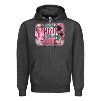Charcoal Heather i wear pink for my grandma Zipper Hoodie - CowGirlArtShop