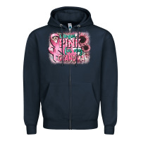 Navy i wear pink for my grandma Zipper Hoodie - CowGirlArtShop
