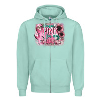 Seafoam i wear pink for my grandma Zipper Hoodie - CowGirlArtShop